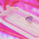 The F&B Medium Amethyst Heart 14k Gold Charm
