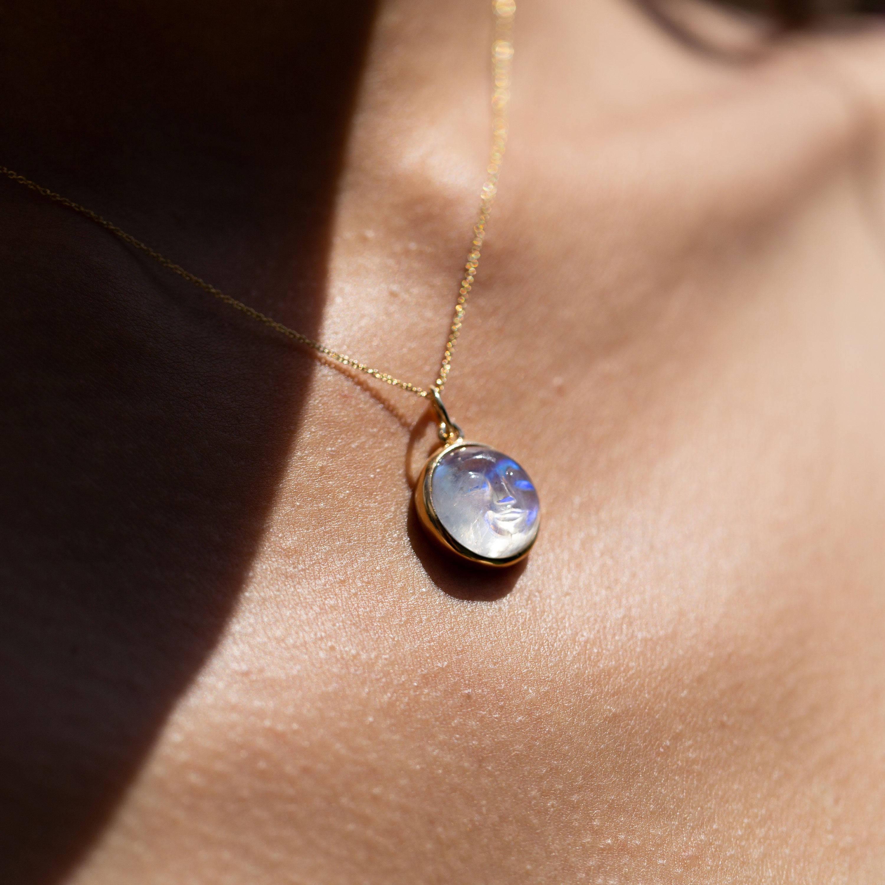 The F&B Man-In-The-Moon Moonstone Charm