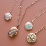 Art Nouveau Repousse 14k Yellow Gold Locket Necklace