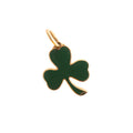 Shamrock Green Enamel And 14k Gold Charm