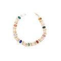 Carved Scarab Hardstone And 14K Gold Bracelet