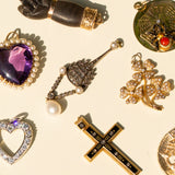 Victorian Diamond, Pearl, and Silver-Topped-14k Gold Pendant