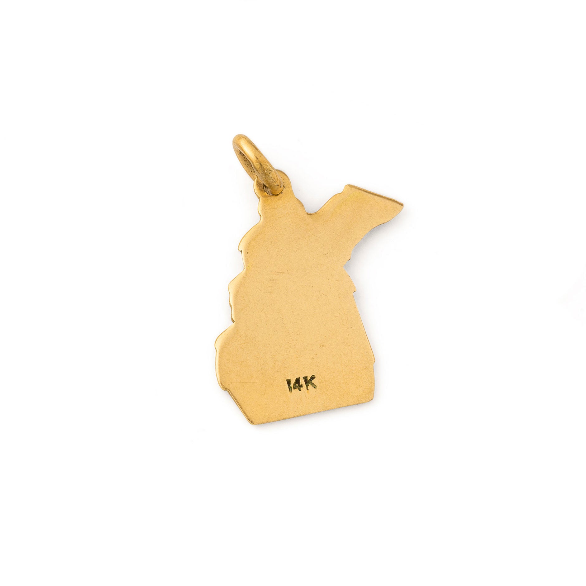 Michigan Enamel and 14k Gold Charm